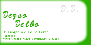 dezso delbo business card